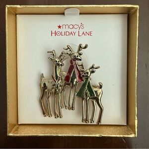Macy's Holiday Lane reindeers brooch